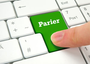 touche verte clavier parier